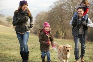 Familie mit Hund